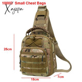 Xajzpa - Laser Men Chest Bag Sling Hiking Backpack Military Tactical Army Shoulder Fishing Bags