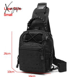 Xajzpa - Laser Men Chest Bag Sling Hiking Backpack Military Tactical Army Shoulder Fishing Bags