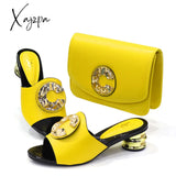 Xajzpa - Latest Italian Design Fashion African Women’s Low Heel Comfortable Shoes And Bags Set