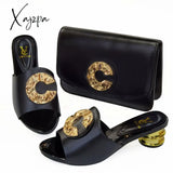 Xajzpa - Latest Italian Design Fashion African Women’s Low Heel Comfortable Shoes And Bags Set