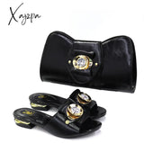 Xajzpa - Latest Italian Design Fashion African Women’s Low Heel Comfortable Shoes And Bags Set