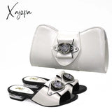 Xajzpa - Latest Italian Design Fashion African Women’s Low Heel Comfortable Shoes And Bags Set