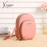 Xajzpa - Leather Crossbody Bags For Women Mobile Phone Bag Fashion Mini Shoulder Credit Card Holder