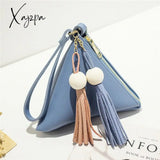 Xajzpa - Leather Handbag Mini Triangle Women Clutch Purse Hand Bag Lady Clutches Casual Phone