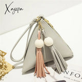 Xajzpa - Leather Handbag Mini Triangle Women Clutch Purse Hand Bag Lady Clutches Casual Phone