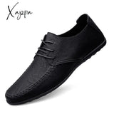 Xajzpa - Leather Men Shoes Fashion Formal Moccasins Italian Breathable Male Driving Black Plus Size