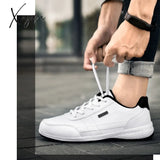 Xajzpa - Leather Men’s Sneakers Lightweight Breathable Shoes Men Comfortable Walking White Male