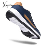 Xajzpa - Leather Men’s Sneakers Lightweight Breathable Shoes Men Comfortable Walking White Male