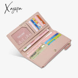 Xajzpa - Leather Slim Thin Wallet Long Women Card Holder Fashion Phone Female Clutch Money Bag