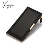 Xajzpa - Leather Slim Thin Wallet Long Women Card Holder Fashion Phone Female Clutch Money Bag