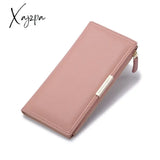 Xajzpa - Leather Slim Thin Wallet Long Women Card Holder Fashion Phone Female Clutch Money Bag