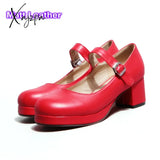 Xajzpa - Light Candy Patent Leather Chunky Heels Matt Leather / 3