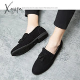 Xajzpa - Loafers Men Shoes Faux Suede Solid Color Fashion Business Casual Wedding Party Classic