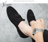 Xajzpa - Loafers Men Shoes Faux Suede Solid Color Fashion Business Casual Wedding Party Classic