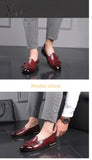 Xajzpa - Loafers Men Shoes Pu Solid Color Fashion Business Casual Wedding Party Round Toe Monk