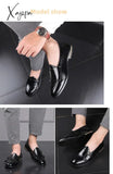 Xajzpa - Loafers Men Shoes Pu Solid Color Fashion Business Casual Wedding Party Round Toe Monk