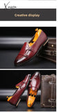 Xajzpa - Loafers Men Shoes Pu Solid Color Fashion Business Casual Wedding Party Round Toe Monk