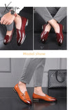 Xajzpa - Loafers Men Shoes Pu Solid Color Fashion Business Casual Wedding Party Round Toe Monk