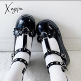 Xajzpa - Lolita Shoes Kawaii Loli Devilian Little Bat Style Bowknot Demon Dark Goth Punk Platform