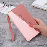 Xajzpa - Long Wallet For Women Patchwork Sequin Clutch Bag Glitter Pu Leather Lady Phone Card