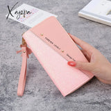 Xajzpa - Long Wallet For Women Patchwork Sequin Clutch Bag Glitter Pu Leather Lady Phone Card