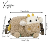 Xajzpa - Lovely Cartoon Cow Shape Shoulder Messenger Bag Kids Designer Mini Crossbody Bags Small