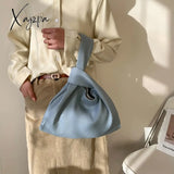 Xajzpa - Luxury Brand Designer Handbags And Purses Casual Small Hobos Tote Bag 2023 Spring Solid Pu