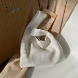 Xajzpa - Luxury Brand Designer Handbags And Purses Casual Small Hobos Tote Bag 2023 Spring Solid Pu