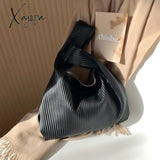 Xajzpa - Luxury Brand Designer Handbags And Purses Casual Small Hobos Tote Bag 2023 Spring Solid Pu