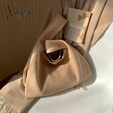 Xajzpa - Luxury Brand Designer Handbags And Purses Casual Small Hobos Tote Bag 2023 Spring Solid Pu