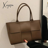 Jsvery Luxury Brand Large Weave Tote bag 2022 Winter New High-quality PU Leather Women's Designer Handbag High capacity Shoulder Bags jsvery