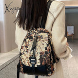 Xajzpa - Luxury Designer 2023 Women Backpack Flower Pattern Female Fashion Shoulder Bags School