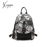 Xajzpa - Luxury Designer 2023 Women Backpack Flower Pattern Female Fashion Shoulder Bags School