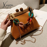 Xajzpa - Luxury Designer Acrylic Chain Women Shoulder Crossbody Bags Fashion Handbag Evening Clutches Ladies Messenger Bag Female Purse