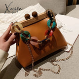 Xajzpa - Luxury Designer Acrylic Chain Women Shoulder Crossbody Bags Fashion Handbag Evening