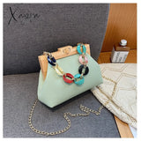 Xajzpa - Luxury Designer Acrylic Chain Women Shoulder Crossbody Bags Fashion Handbag Evening