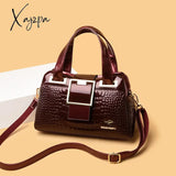 Xajzpa - Luxury Designer Handbag Brand Crossbody Bags For Women 2023 New Crocodile Pattern Leather