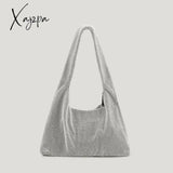 Xajzpa - Luxury Diamonds Women Shoulder Bags Designer Crystal Mesh Lady Handbags Rhinestones