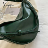 Xajzpa - Luxury Handbags For Women Pu Leather Banana Crossbody Bags 2023 Fashion Brand Designer