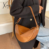 Xajzpa - Luxury Handbags For Women Pu Leather Banana Crossbody Bags 2023 Fashion Brand Designer