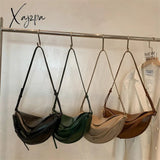 Xajzpa - Luxury Handbags For Women Pu Leather Banana Crossbody Bags 2023 Fashion Brand Designer