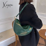 Xajzpa - Luxury Handbags For Women Pu Leather Banana Crossbody Bags 2023 Fashion Brand Designer