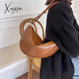 Xajzpa - Luxury Handbags For Women Pu Leather Banana Crossbody Bags 2023 Fashion Brand Designer