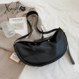 Xajzpa - Luxury Handbags For Women Pu Leather Banana Crossbody Bags 2023 Fashion Brand Designer