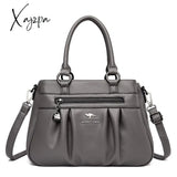 Xajzpa - Luxury Handbags Women Bags Designer 3 Layers Leather Hand Big Capacity Tote Bag For