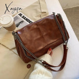 Xajzpa - Luxury Handbags Women Bags Designer Vintage Shoulder Bag New Chain Messenger Soft Flap