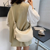 Xajzpa - Luxury Handbags Women Hobos Bags Designer Vintage Female Shoulder Bag Sac New White Simple