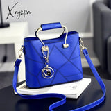 Xajzpa - Luxury Handbags Women Pu Leather Bag Geometry Pattern Pendant Handtassen Sweet Ladies Top