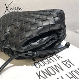 Xajzpa - Luxury Ladies Shoulder Bag High Quality Woven Cloud Designer Messenger Clutch Small Wallet