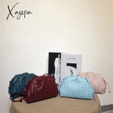 Xajzpa - Luxury Ladies Shoulder Bag High Quality Woven Cloud Designer Messenger Clutch Small Wallet